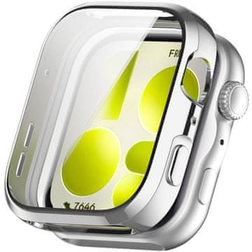 GS Ovitek 2 v 1 z zaščitnim steklom za Huawei Watch Fit 5, srebrn