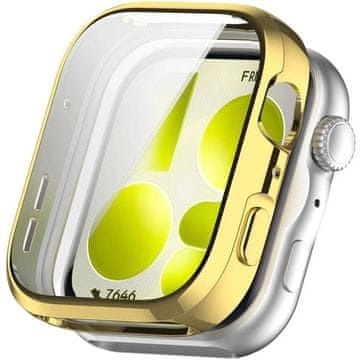 GS Ovitek 2 v 1 z zaščitnim steklom za Huawei Watch Fit 5 Pro, zlat