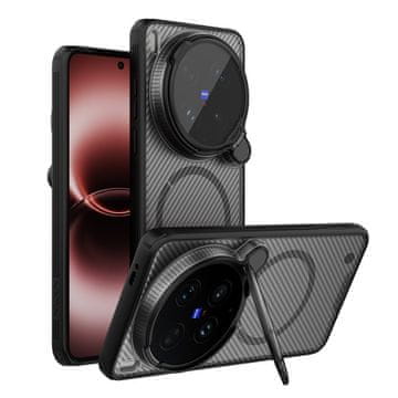 Nillkin CamShield Prop magnetni ovitek za Vivo X300 Ultra, prozoren/črn