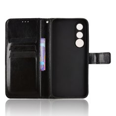 GS Ovitek denarnica Crazy Horse za Vivo V70 FE, črn