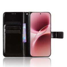 GS Ovitek denarnica Crazy Horse za Vivo V70, črn