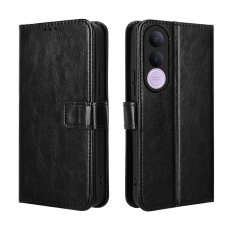 GS Ovitek denarnica Crazy Horse za Vivo V70 FE, črn