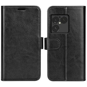 GS Preklopni ovitek za Sony Xperia 1 VIII, denarnica Crazy Horse, črna