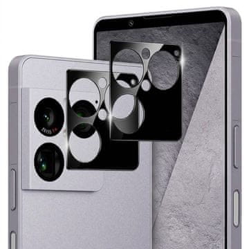 Overboard 2x kaljeno steklo zaščitno folijo za kamero za Sony Xperia 1 VIII, črno
