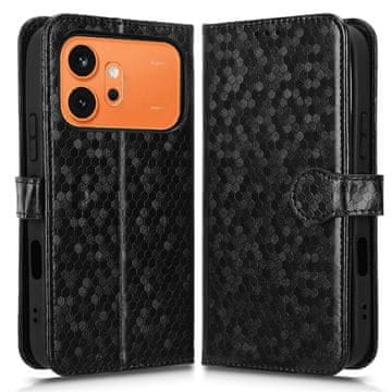 GS Ovitek denarnica z rombom za Honor 600 Pro, črn