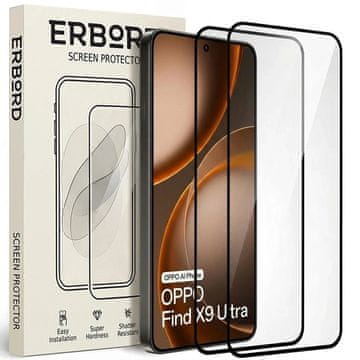 Overboard 2x kaljeno steklo za Oppo Find X9 Ultra, 3D polno, steklo za celoten zaslon
