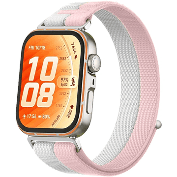 GS Najlonski pašček za Huawei Watch Fit 5 Pro / 5 / 4 Pro / 4 / 3, roza siv