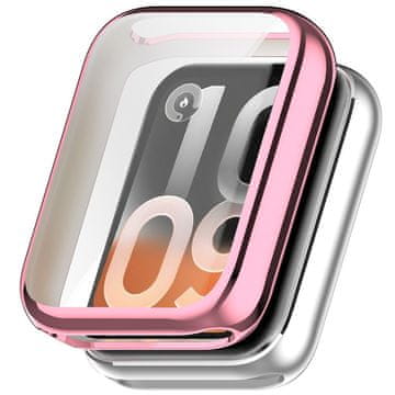 GS Ovitek 2 v 1 z zaščitno folijo za Xiaomi Smart Band 10 Pro, roza