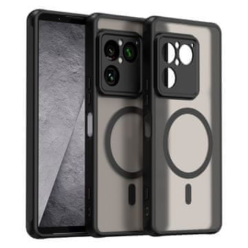 GS Ovitek za Sony Xperia 1 VIII, mat ovitek, za MagSafe, črn