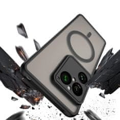 GS Ovitek za Sony Xperia 1 VIII, mat ovitek, za MagSafe, črn