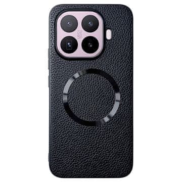 GS Ovitek za Xiaomi 17T Pro, hibridni usnjen, za MagSafe, črn