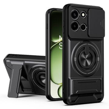 GS Ovitek za OnePlus Nord 6 Armor, držalo za prstan, s pokrovom kamere, črn