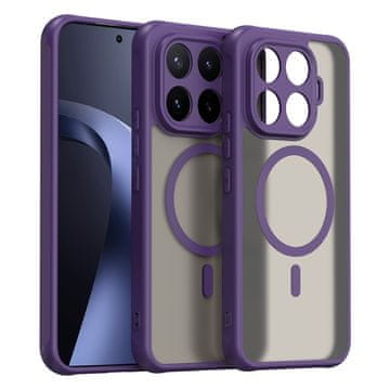 GS Ovitek Xiaomi 17T Pro Smoke, mat ovitek, za MagSafe, vijoličen okvir