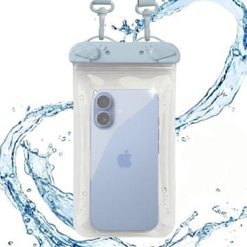 GS Vodoodporni ovitek za telefon IPX8, univerzalni, mavrični, moder