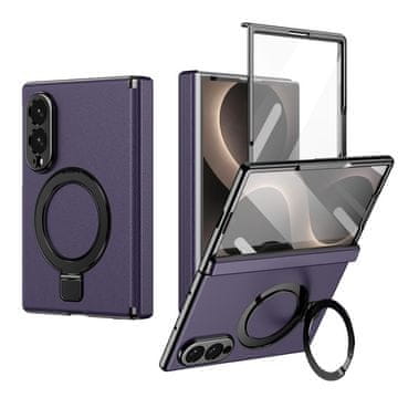 GS Ovitek za Samsung Galaxy Z Fold 8 s stojalom in zunanjo zaščito za zaslon, združljiv z MagSafe, vijoličen
