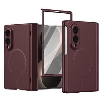 GS Ovitek za Samsung Galaxy Z Fold 8, s steklom za zunanji zaslon, za MagSafe, bordo