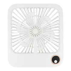 GS Namizni ventilator, W30, z nastavljivim stojalom, bel
