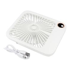 GS Namizni ventilator, W30, z nastavljivim stojalom, bel