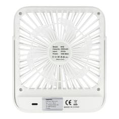 GS Namizni ventilator, W30, z nastavljivim stojalom, bel