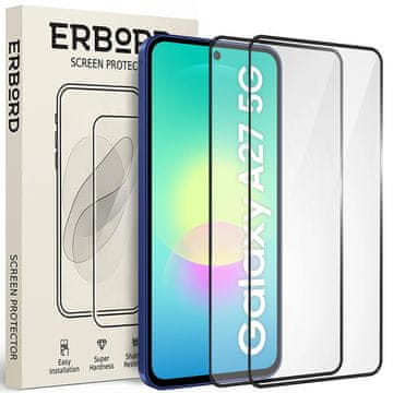 Overboard Kaljeno steklo za Samsung Galaxy A27 5G, 3D, črn okvir (2 kosa)