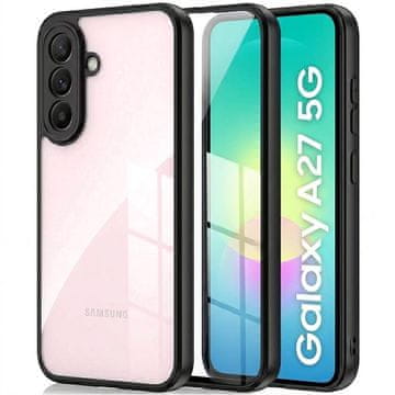 GS Prozoren ovitek za Samsung Galaxy A27 5G, Fusion Hybrid, črn okvir