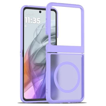 GS Ovitek Dim za Motorola Razr 70 / 60 / 50 5G, Skin Touch, za MagSafe, vijoličen