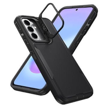 GS Oklepni ovitek za Samsung Galaxy A27 5G, s stojalom, črne barve