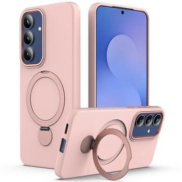 GS Ovitek za Samsung Galaxy A27 5G s stojalom za MagSafe, roza