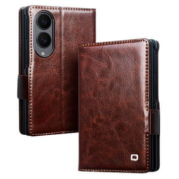 Usnjen preklopni ovitek za Samsung Galaxy Z Fold 8, , rjav