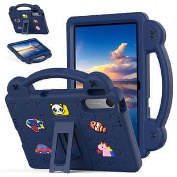 GS Ovitek za Xiaomi Redmi Pad 2 SE / Redmi Pad 2 9.7", ljubki vzorci, s stojalom, temno moder