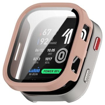 GS Ovitek 2 v 1 + kaljeno steklo za Amazfit Bip Max, roza