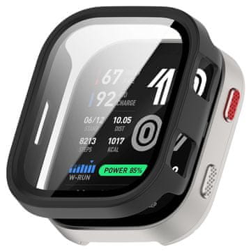GS Ovitek 2 v 1 + kaljeno steklo za Amazfit Bip Max, črn
