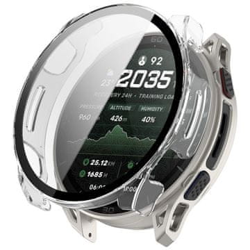GS Ovitek 2 v 1 + kaljeno steklo za Amazfit Cheetah 2 Ultra, prozoren
