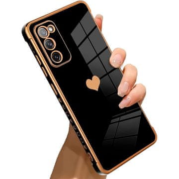 GS Ovitek za Samsung Galaxy S20 FE, Elektro srce, črn