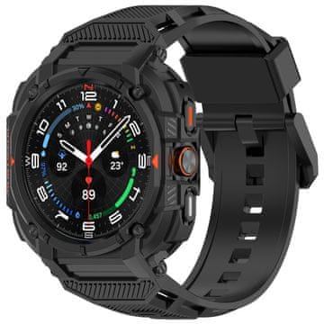 GS Pašček z zaščitnim etuijem za Samsung Galaxy Watch Ultra 2 / 1, črn