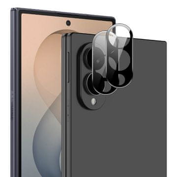 Overboard Kaljeno steklo za kamero za Samsung Galaxy Z Fold 8, , za celoten otok, črno (2 kosa)
