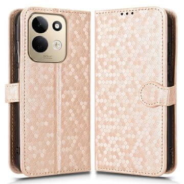 GS Ovitek za Xiaomi Redmi 17 4G/5G, denarnica v obliki rombov, zlat