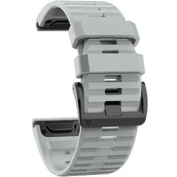 GS Silikonski pašček QuickFit za Garmin Fenix 26 mm, siv