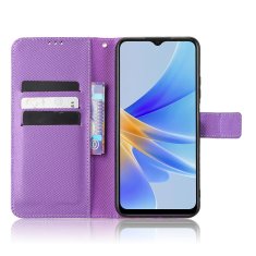 GS Ovitek za Oppo A17 s preklopom, pametna denarnica z magnetom, vijolična