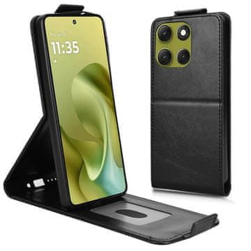 GS Ovitek za Motorola Moto G86 Power 5G, preklopni, črn