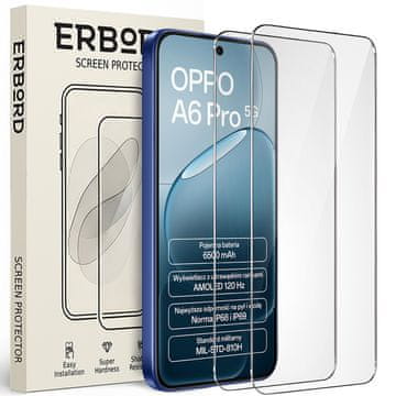Overboard 2x kaljeno steklo za Oppo A6 Pro 5G, 9H trdo steklo, steklo