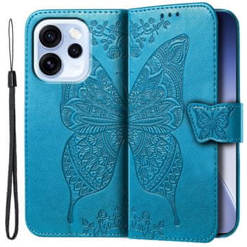 GS Preklopni ovitek za Oppo Reno 15 F / 15 FS, metulj, moder