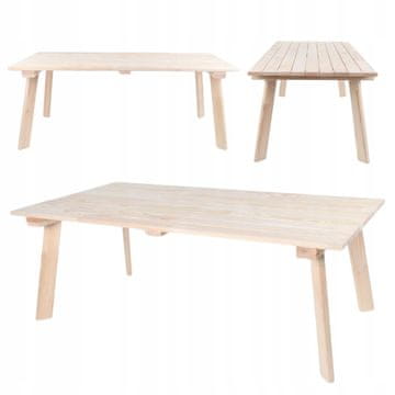 Klubska mizica Vrtna mizica Pravokotna mizica iz borovega lesa 119x59x46 cm