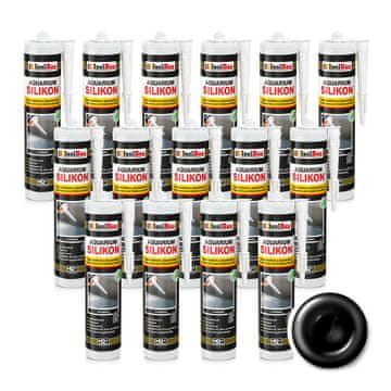 IsolBau črni silikon za akvarij 15 x 300 ml