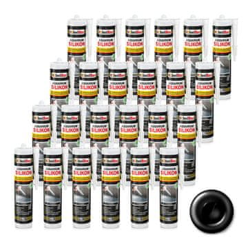 IsolBau črni silikon za akvarij 24 x 300 ml