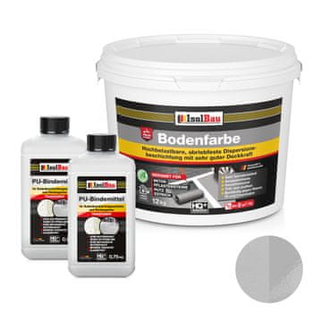 IsolBau 2K smolnata talna barva za beton Bodenbeschichtung 12 kg kamnito siva