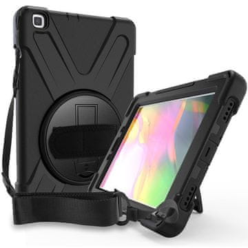 GS Ovitek za Samsung Galaxy Tab A8 8" 2019, ovitek v obliki črke X, črn