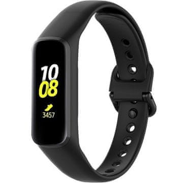 GS Silikonski pašček za Samsung Galaxy Fit E SM-R375, črne barve