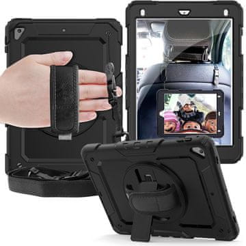 GS Ovitek za iPad 9,7" 2018/2017 (6./5. generacija) / Air 2/1 9,7" 2014/2013 / Pro 9,7" 2016, oklepni, črn