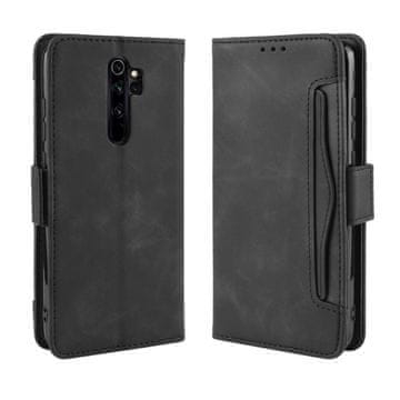 GS Ovitek s preklopom za Xiaomi Redmi Note 8 Pro, reža za kartico, črn
